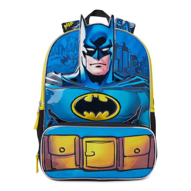 Warner DC Comics Batman Kids 17 Backpack Black | Batman School Backpack For  Boys 