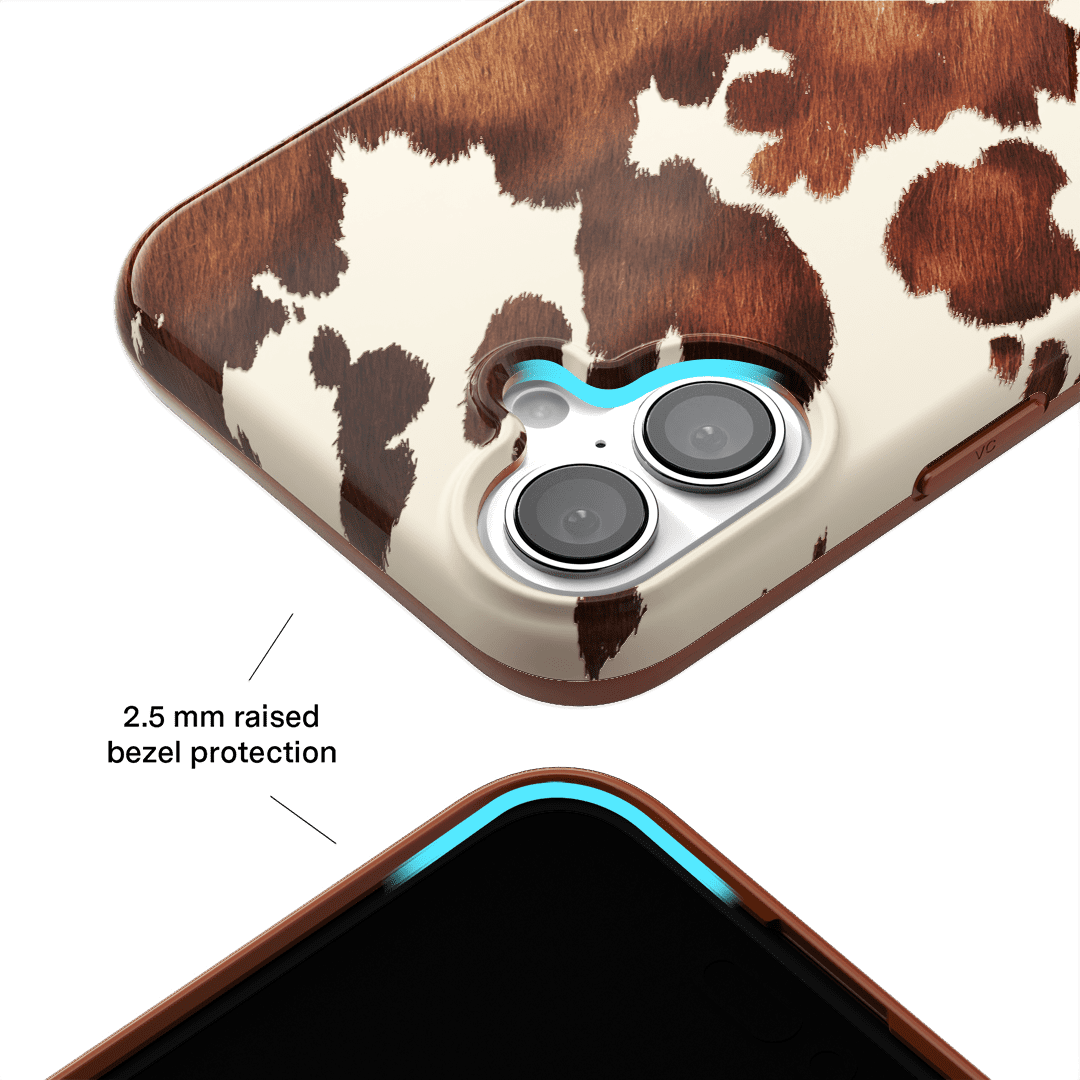 VELVET CAVIAR for iPhone 16 Plus Case Cow Print - Compatible with MagSafe - Cute Protective Black Case for Women - Cocoa Cow