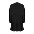 thumbnail image 6 of Fnooota Womens Midi Dresses, Pullover Crew Neck Cotton Long Sleeve Casual Dresses Black Size M, 6 of 6