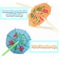 thumbnail image 2 of GoXteam 100 Umbrella Drinking Straws, Hawaiian Beach Cocktail Luau Party Decorations Supplies, 2 of 7