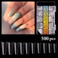 thumbnail image 3 of 500PCS Nail Extension Molds DIY Plastic Gel Nail Mold False Nail Tips for Girls, 3 of 10