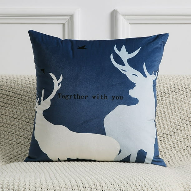 Funda de cojín decorativa | Funda de almohada | Funda de cojín cuadrada para sofá y cama | 45x45 cm, tejido de felpa suave y corta