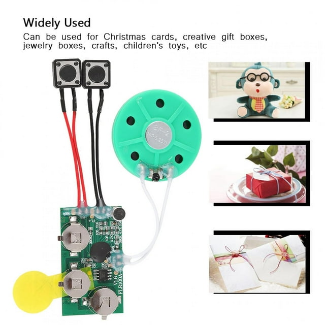 Fosa Puce de Carte de Vœux, Puce de Carte de Vœux DIY 120 Secondes Enregistrable Module de Puce Sonore, Module de Carte de Vœux