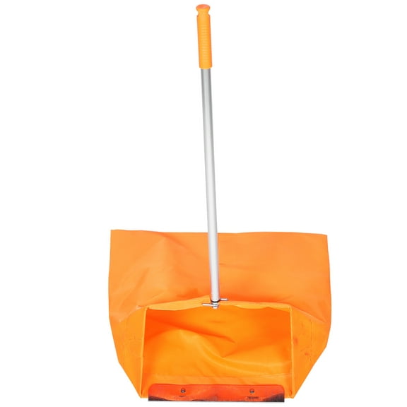 MEIBUTYUP Outdoor Trash Grabber with Orange Metal Dustpan and Windproof Design for Easy Waste Pickup