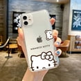 thumbnail image 1 of Hello Kitty Case for iPhone 15 Plus XR 12 Mini 13 Pro Max 14 Plus SE 11 8 7 6S X XS 7 Plus 12Mini 8 Plus 12Pro Silicon Soft Bag LXY, 1 of 7