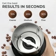 thumbnail image 4 of Kaffe Electric Blade Coffee Grinder w/Removable Cup. 4.5oz 14-Cup Capacity. Cleaning Brush Included. Perfect Grinder for Coffee, Tea, Spices, Corn, Herbs. (Stainless Steel), 4 of 6