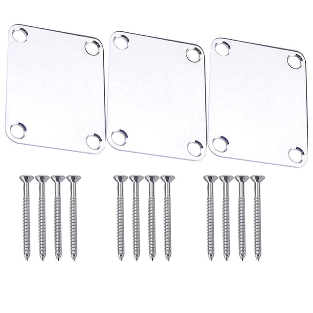 CIMAXIC Plaque de Connexion de Cou de Guitare pour les Amateurs d'Instruments Lot de 3