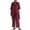 Wine, variant on Ahabrexf Women's Solid Color Jacket with Camisole and Pants 3-Pc Set Casual Loose Fit Summer Outfit