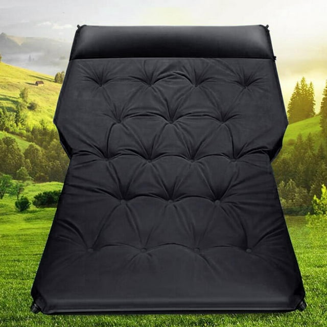 Multi Purpose SUV Automatic Air Mattress Self Inflatable Car Mattress for Tent Camping Protecting Edge Thickened Waterproof Black