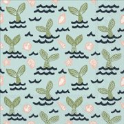 Cocktail Napkins Disposable 3-Ply Paper Party Napkin Pack, 5" x 5", Mermaid Tails, 20-Count