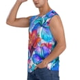 thumbnail image 3 of Kdxio Bright Flowers for Men's Muscle T-shirt,Sleeveless for Workout Running Athletic Gym Lounge Casual, 3 of 7