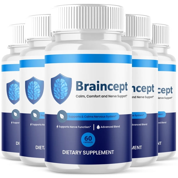 Braincept Advanced Formula Brain Support Pills Maximum Strength Supplement 300 Capsules