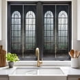 thumbnail image 2 of Window Forest Window Privacy Film, Vintage Arched Black Green Static Cling UV Sun Blocking Heat Control Window Tint Day and Night, Non-Adhesive Reusable One Way Windows Privacy Cover 19.6''x39.3'', 2 of 7