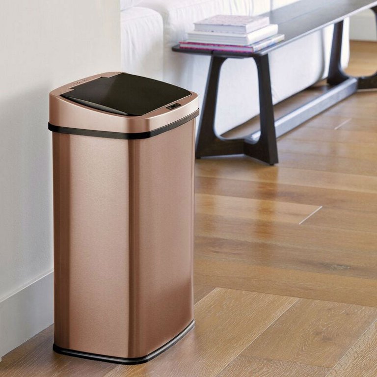 LCDM, Stainless Steel 13-Gallon Kitchen Trash Can with Step Lid in Copper  Bronze for Sale in Providence, RI - OfferUp