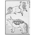 thumbnail image 2 of Hokusai Kaiba 1815. Nthe Kaiba Or Oriental Seahorse And The Suisai Or Water Rhinoceros. Woodblock Print 1815 From, 2 of 2