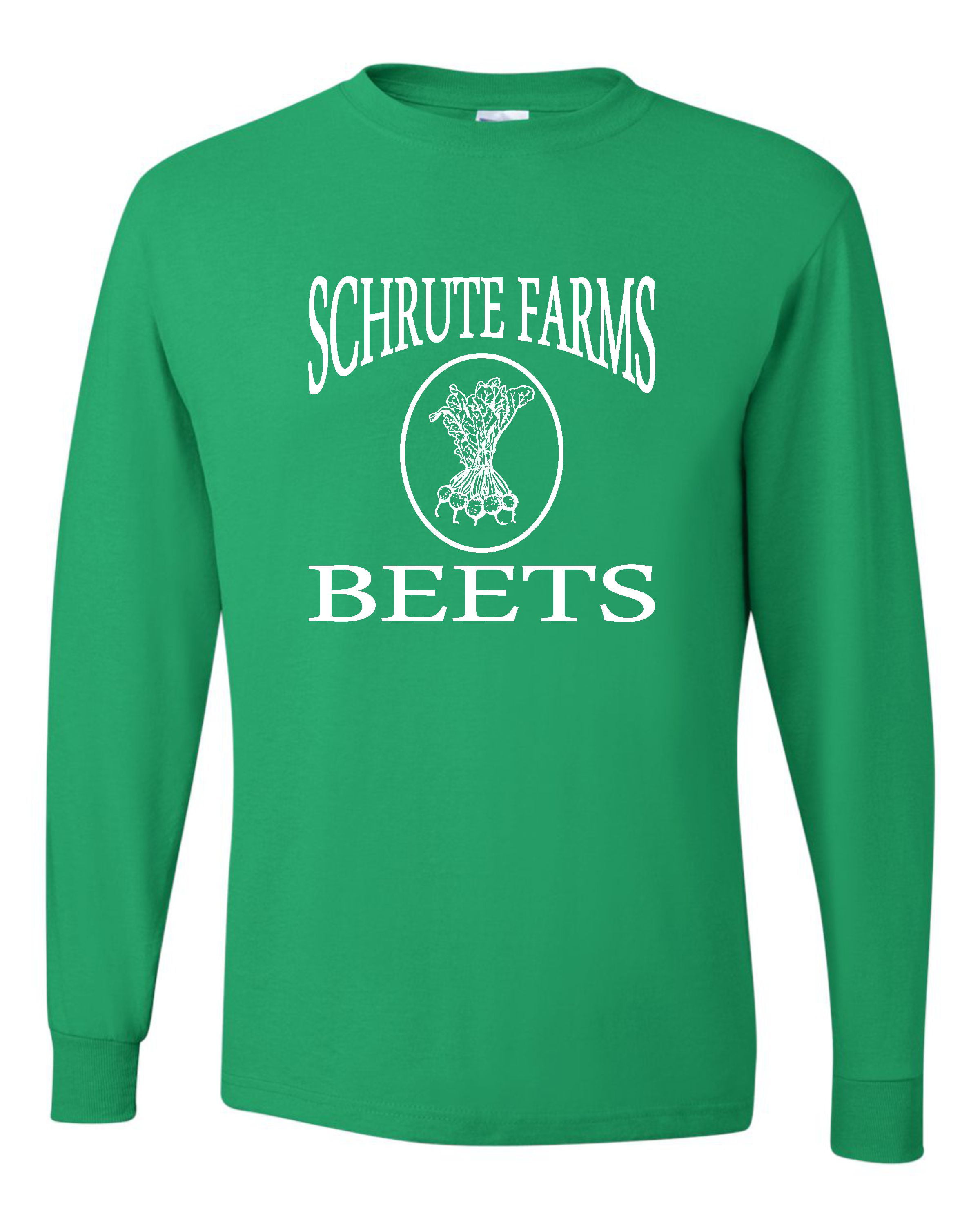 DFGHJZH-L Schrute Farms Beets Mens Casual Adult Long Sleeve T Shirts 