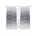 thumbnail image 7 of White Gray Ombre Sheer Curtains 72 Inch Length 2 Panels Set, Modern Abstract Striped Polka Dots Voile Window Treatment Rod Pocket Curtains Sheers Drapes for Bedroom/Living Room/Kitchen 52"x72"x2, 7 of 7
