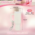 thumbnail image 2 of Uxcell Mini Cup Keychain, Lip Balm Holder Mini Tumbler Key Chain Decor Keychain Charm for Backpack Handbag Purse Dark Purple, White, Orange, 2 of 7