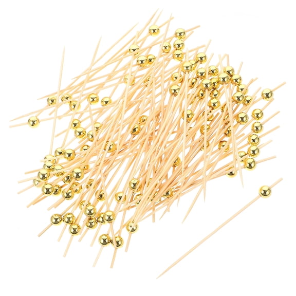 WASHWEPE 100Pcs Decorative Toothpicks for Drinks Acrylic Food Piercing for Hosts at Birthday Party