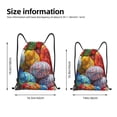 thumbnail image 7 of Horeoi Easter Eggs Print Drawstring Bags for Gym Sports Yoga Travel Lightweight Foldable Sackpack for Men Women Teens, 7 of 7