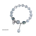thumbnail image 2 of Fiaya Women Butterfly Opal Beaded Bracelet, 1Pc Natural Stone Charm Bracelet, Fasion Jewelry Gift for Women Birthday Valentine Mother's Day (Light Blue), 2 of 5