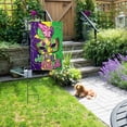 thumbnail image 4 of Newhomestyle Mardi Gras Garden Flag Masquerade Beads Yard Flag Double Sided Fleur De Lis Carnival House Flag Vertical Holiday Decorative Yard Flag for Mardi Gras Yard Outdoor Decoration, 12 x 18 Inch, 4 of 4