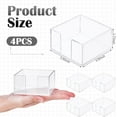 thumbnail image 3 of 4 Pcs Acrylic Sticky Note Holder 3 x Clear Crystal Dispenser Notepad Memo Office Desk Organizer Accessories for Dorm Room, 3 of 4