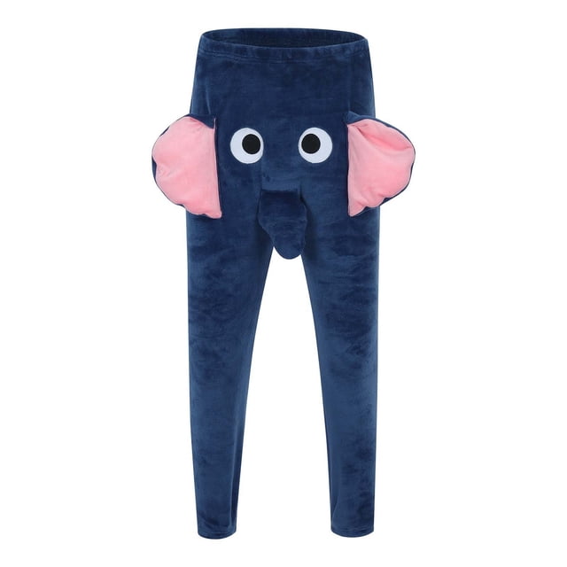 Pantalones Cálidos para las Mujeres Divertidos Pantalones de Dormir de Doble Cara para los Hombres de Invierno de la Ropa de Salón, Acogedor Térmico Del Hogar Del Pijama con Lana Suave