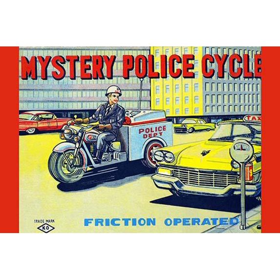 Mystery Police Cycle-Fine Art Canvas Print (20" x 30")