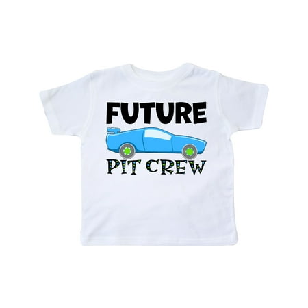 

Inktastic Future Pit Crew Blue Race Car Gift Toddler Boy or Toddler Girl T-Shirt
