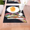 thumbnail image 5 of ZNDUO Placemats, 1 PCS Heat Resistant Stain Resistant Woven PVC Insulation Placemats, Durable Washable Elegant Table Mats for Dining-Galaxy Butterfly Flying, 18"x12", 5 of 6