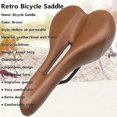 thumbnail image 4 of Bicycle Saddle Retro Bike Seat Hollow Cycling Saddle Vintage Custion Road Bike Mtb Saddle Classic Pu Leather Brown Bike Seat Banmo, 4 of 5