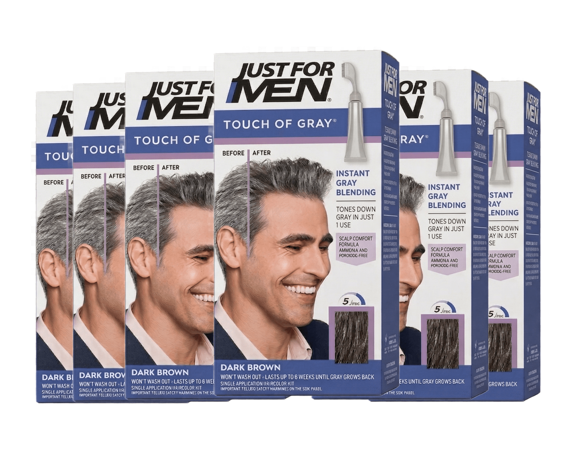 Just For Men Touch of Gray Hair Treatment, T-45 Dark Brown, 1 Each