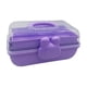 thumbnail image 3 of Organizador de accesorios para el cabello, caja organizadora de joyas con asa, multiusos para manualidades. Púrpura, 3 of 9