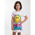 thumbnail image 3 of Trendy Chic Girls Short Sleeve Dress Casual Dress Casual Fit Basic Design for Kids Girls Age 5-13, 3 of 6