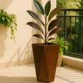 thumbnail image 4 of LeisureMod Aloe Fiberstone and MgO Clay Planter, Mid-Century Modern Tapered Square Planter Pot for Indoor and Outdoor (Brown, 29" Height), 4 of 7