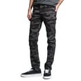 thumbnail image 3 of Victorious Mens Camouflage Skinny Fit Jeans AR169 - BLACK/CAMO - 30/32, 3 of 6