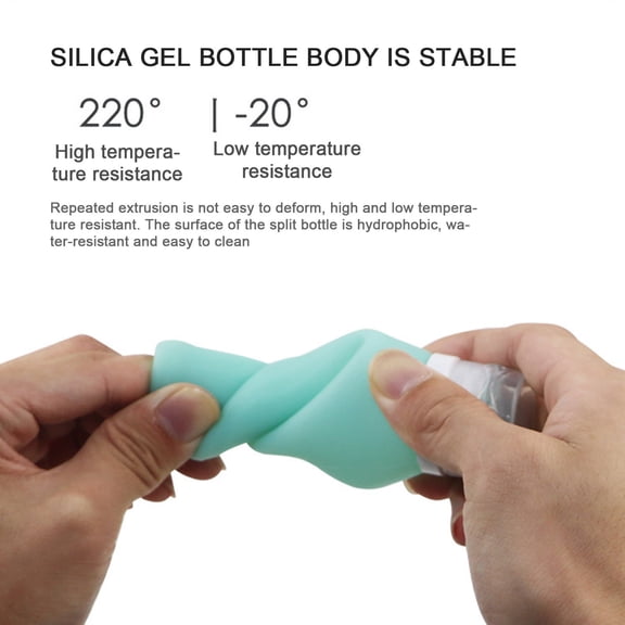 Leodye 1PCS Silicone Travel Bottles, Leak Proof Squeezable Refillable Travel Accessories Toiletries Containers Cosmetic Tube for Shampoo Lotion Soap Liquids - 4.72 × 2.17 × 1.38 IN