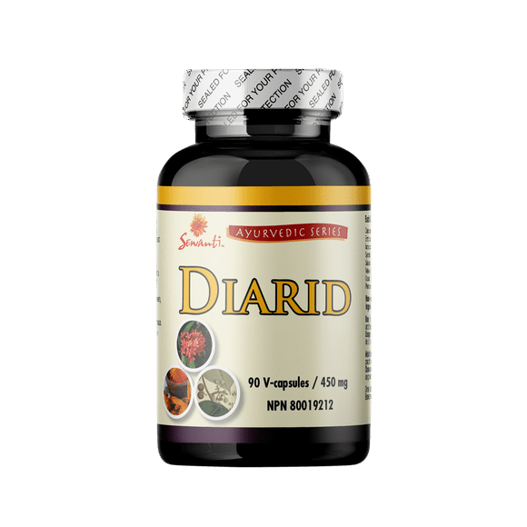 Sewanti Ayurvedic Series Diarid 90 V Capsules / 5: 1 Extract of Curcuma Longa, Salacia, Tree Turmeric, Indian Kino Tree