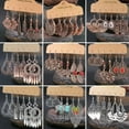 thumbnail image 3 of GKNET Boho Gypsy Earrings Set Womens Ethnic Long Tassel Ear Hook Drop Dangle Jewellery-19-3Pairs Silver Butterfly, 3 of 9