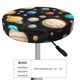 thumbnail image 4 of Balery Planets In Deep Space Fundas de asiento para taburete de bar redondo de tela de terciopelo ajustables que protegen de arañazos y manchas para sillas de 14 a 17 pulgadas.-14 inch, 4 of 7
