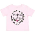 thumbnail image 3 of Inktastic Middle Sister Leaves, Circle, Heart Girls Toddler T-Shirt, 3 of 5