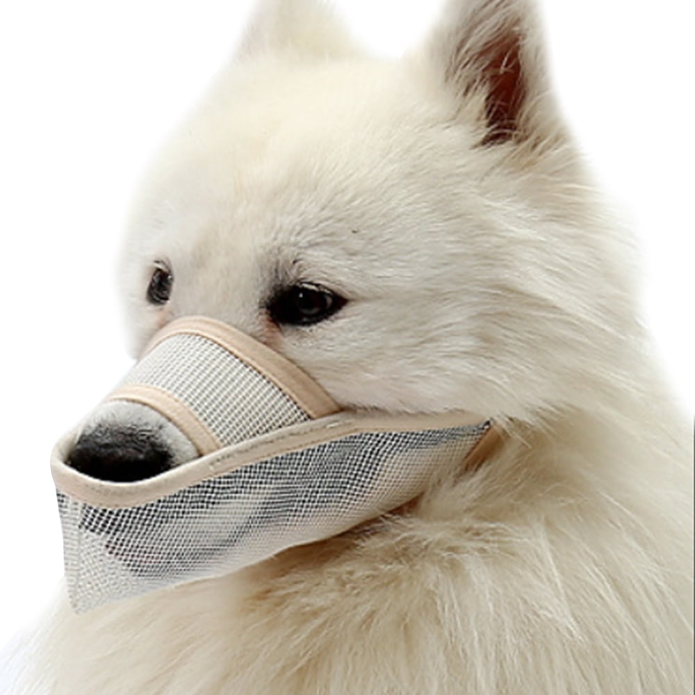 Nylon dog mouthpiece is suitable for large size and mesh is breathable for chewing and licking