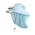 thumbnail image 2 of Sombrero de exterior para niños con ventilador solar, recargable, ajustable, versátil y transpirable. Azul, 2 of 8