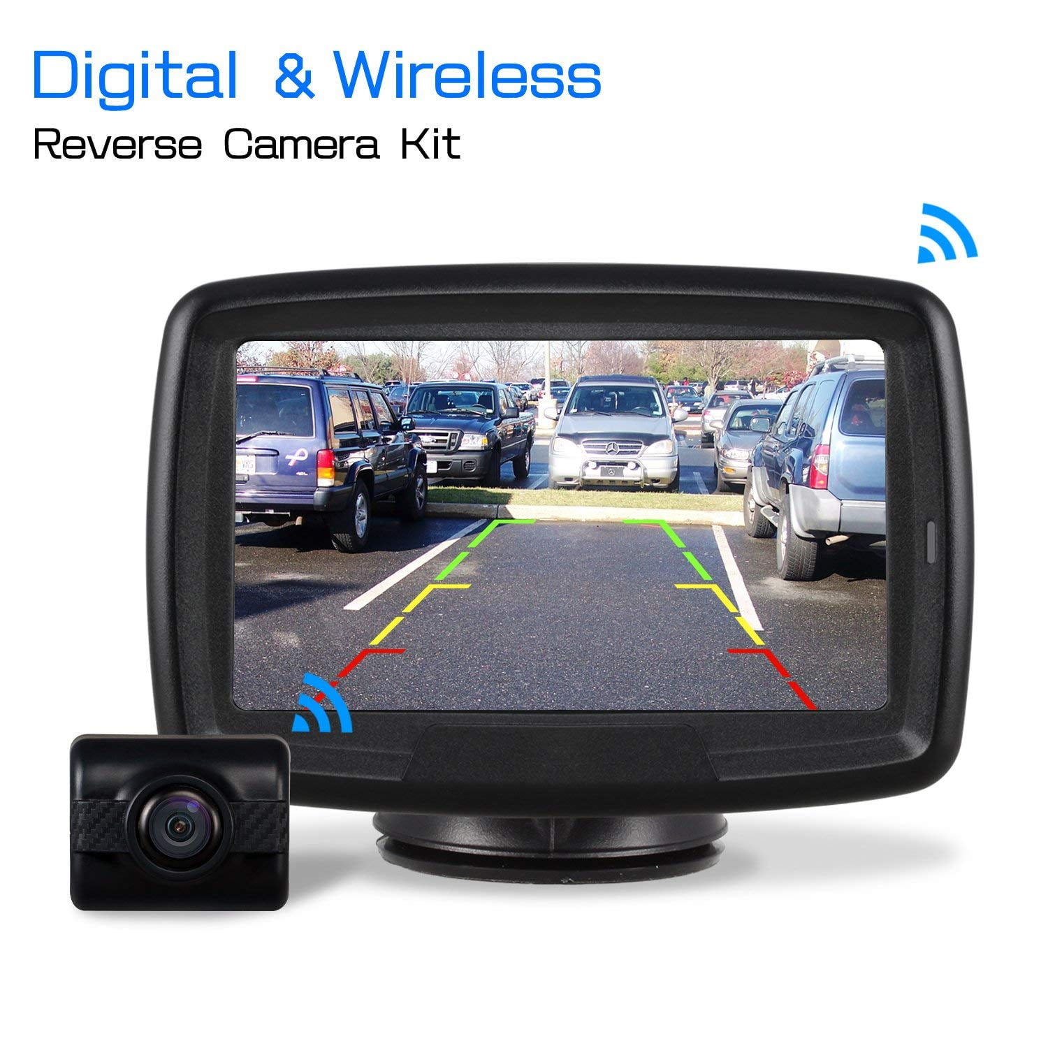 Rear View Backup Camera Digital Wireless Car Reverse System 4.3‘’ LCD Monitor 