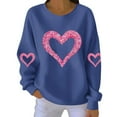 thumbnail image 2 of Vetsdori Valentine Sweatshirts for Women Pullover Crew Neck Shirts Valentine's Days, Winter Womens Sweatshirts Love Heart, 2 of 4