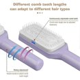 thumbnail image 2 of Self Cleaning Anti Static Hair Brush with Retractable Bristles for Smooth Finish and Scalp Massage (Grey), 2 of 4