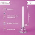 thumbnail image 2 of CANDWAX 8 inch Taper Candles Set of 4 - Dinner Candles Dripless - Tall Candles Long Burning Perfect for Dinner, Party or Wedding Candles Decor - White Candles, 2 of 7