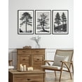 thumbnail image 3 of SHENIFY Large 24x36in3pcs Natural Framed Vintage Black Gray Forest Wall Art Antique Retro Tree Modern Decor Artwork Prints Rustic farmhouse Bedroom, 3 of 8