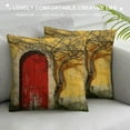 thumbnail image 3 of Shangniulu Shutters Throw Pillow Cushion Cover, Doorway with Blinded Door and Window to The Rural Tuscan House Italy Art, Decorative Square Accent Pillow Case, 3 of 5